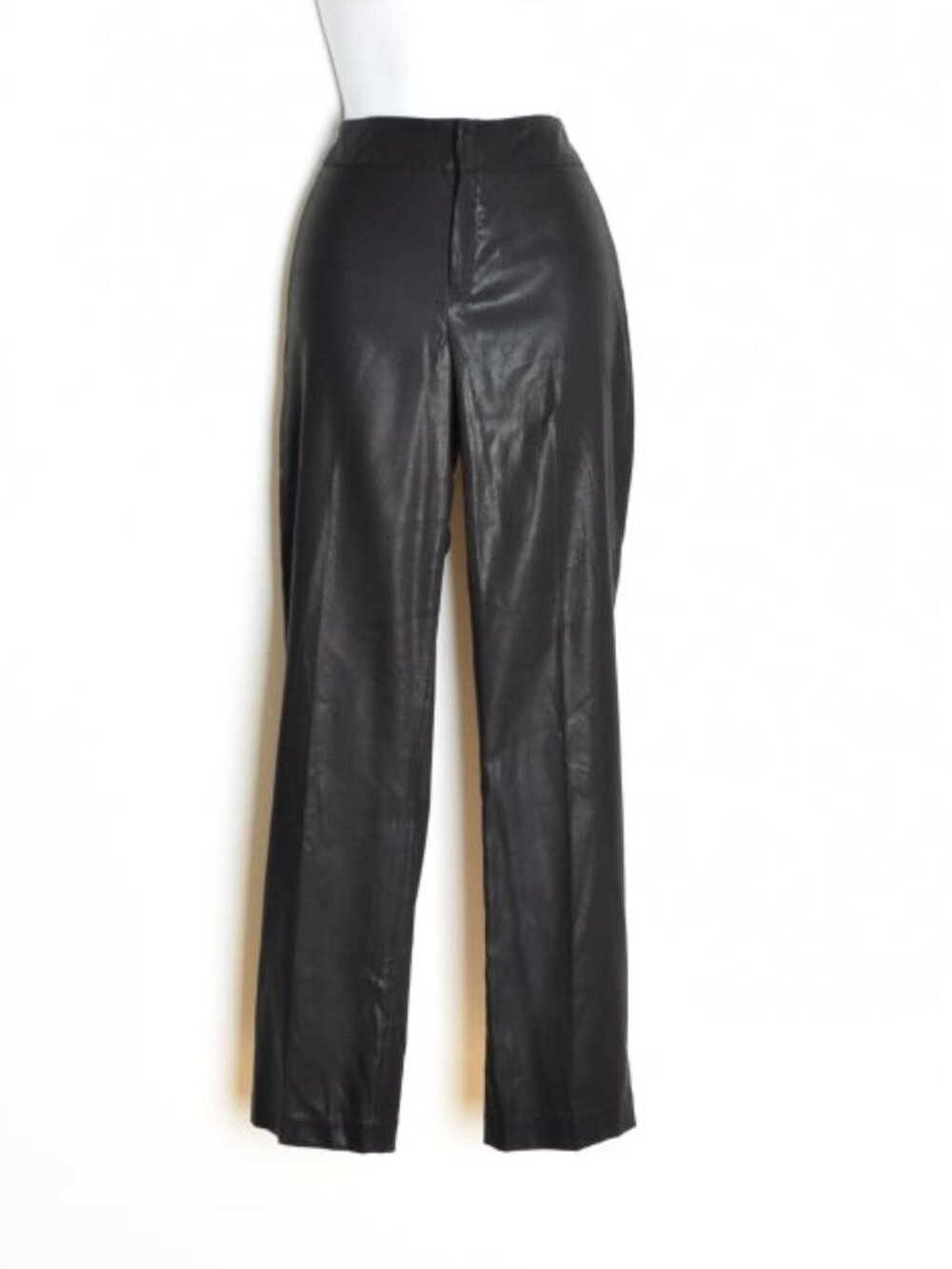 vintage Y2K pants black shimmer hip hugger no waist straight leg trousers M